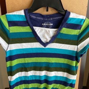 Arizona girls wide striped casual top. XL 18